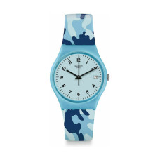 SWATCH CAMOUBLUE Ρολόι Μπλε Λουρί Σιλικόνης GS402